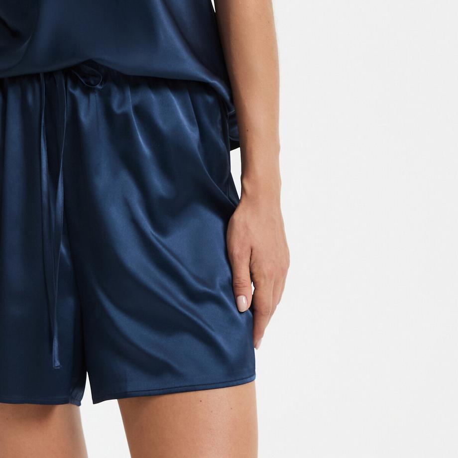 La Redoute Collections Pyjashort à fines bretelles en satin  