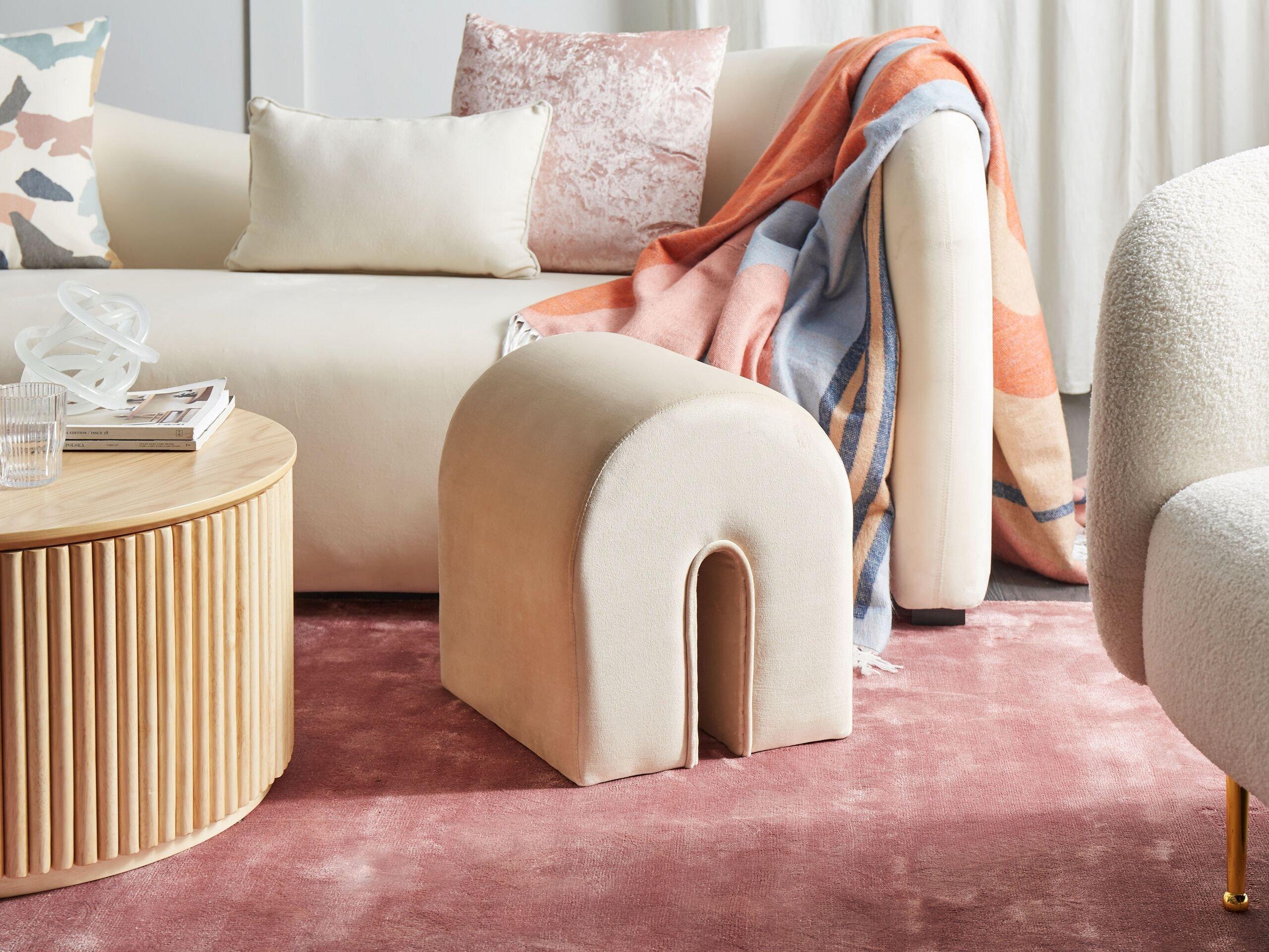 Beliani Pouf en Velours Moderne MODOC  