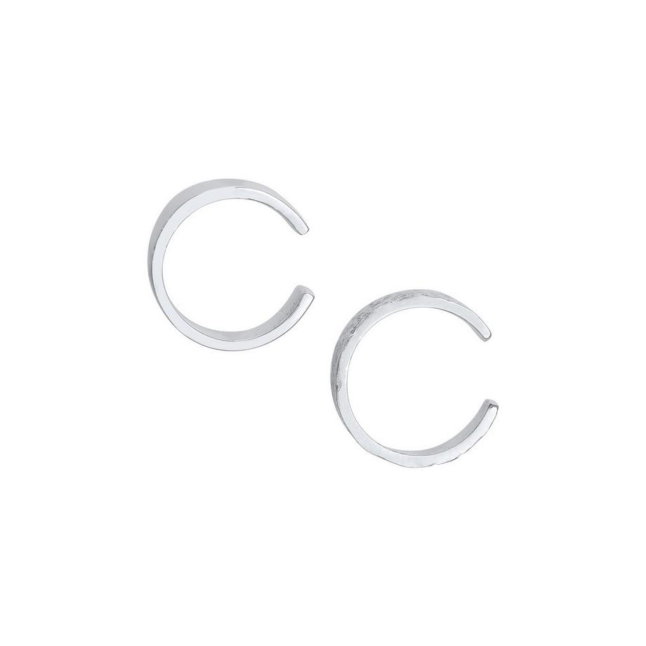 Elli  Ohrringe Earcuff Breit Basic Gehämmert 2Er Set 