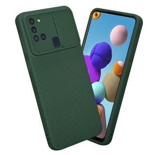 Cadorabo  Housse compatible avec Samsung Galaxy A21s - Coque de protection en silicone TPU flexible et avec protection pour appareil photo 