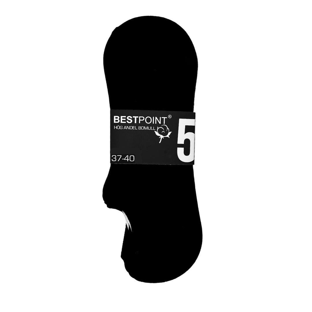 Bestpoint  Socquettes coton - noir - pack de 5 - taille. 37-40 