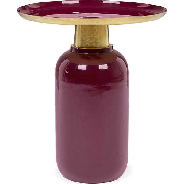 mutoni Table d'appoint Nalima bordeaux ronde 41  