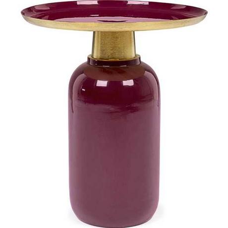 mutoni Table d'appoint Nalima bordeaux ronde 41  