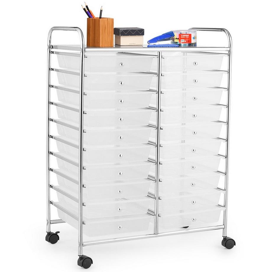 Northix Carrello portaoggetti con 20 cassetti  