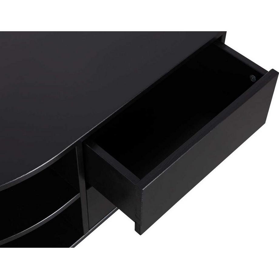 mutoni TV-Lowboard Finca rund links Kiefer tiefschwarz 78  