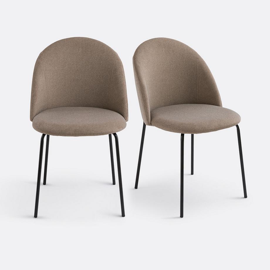 Satz von 2 Stühlen aus Samt