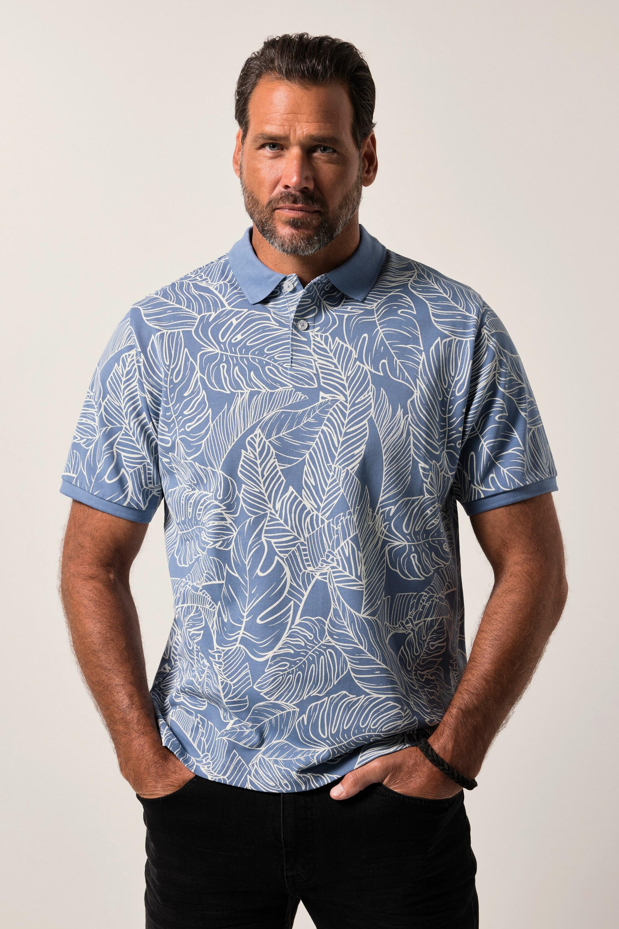 JP1880 Piqué Halbarm Poloshirt Allover Print  