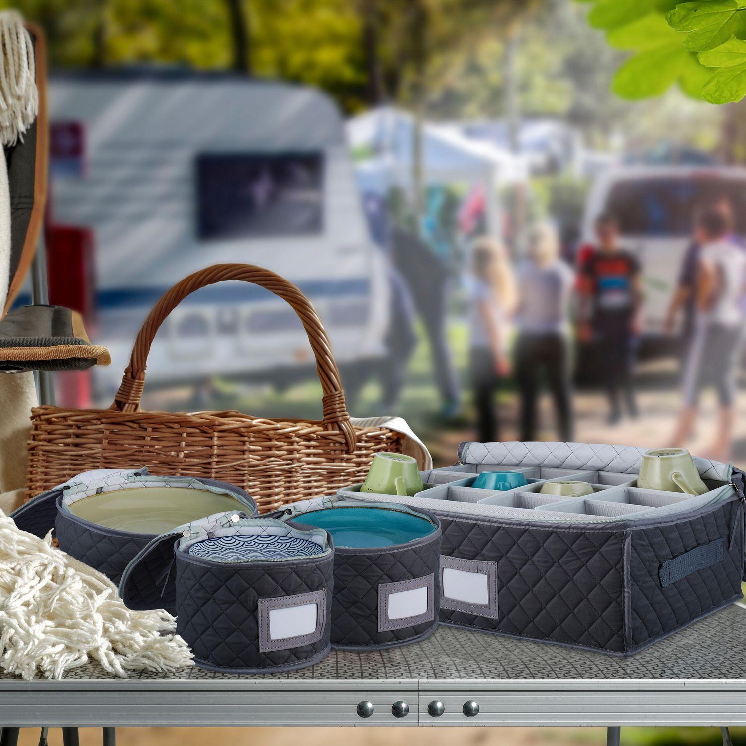 Northix Boîte de rangement pour porcelaine, lot de 6  