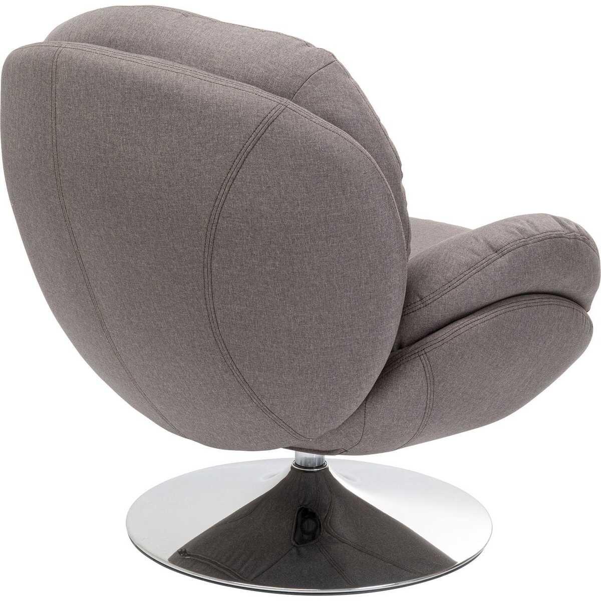 mutoni Fauteuil pivotant Cosy gris  