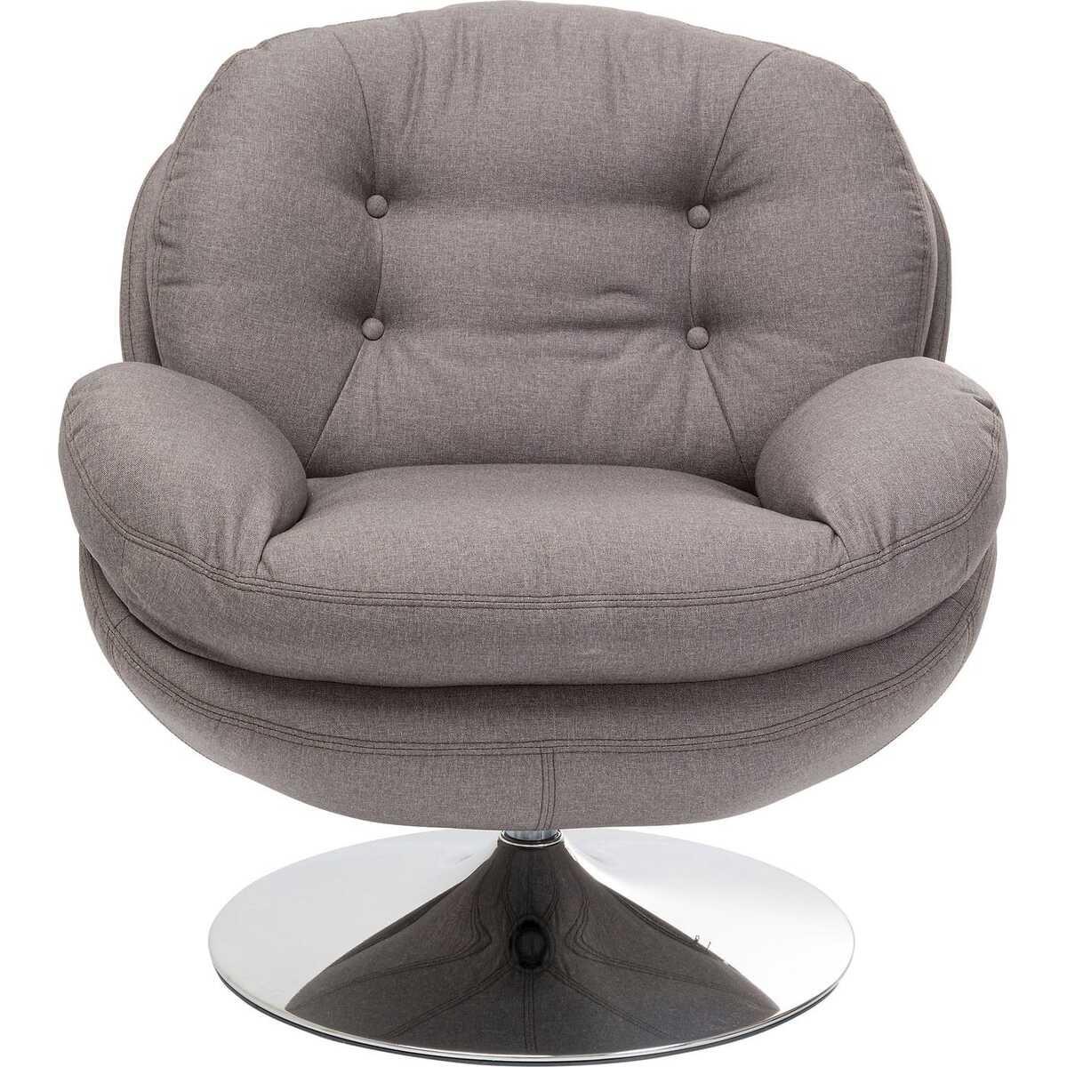 mutoni Fauteuil pivotant Cosy gris  