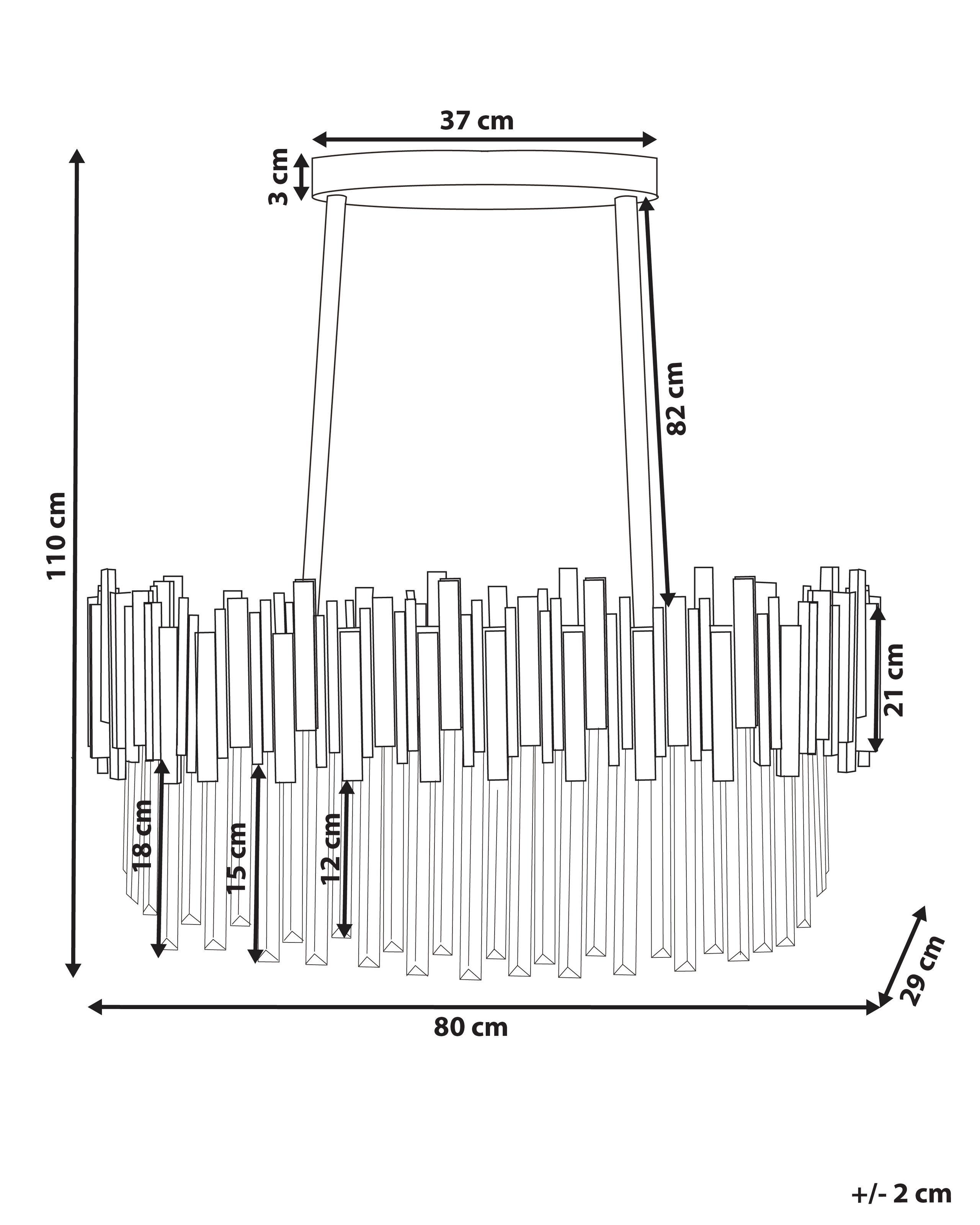 Beliani Lampe suspension en Aluminium Glamour GARCIA  