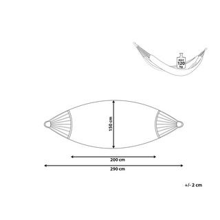 Beliani Hängematte aus Baumwolle Boho ROCCA  