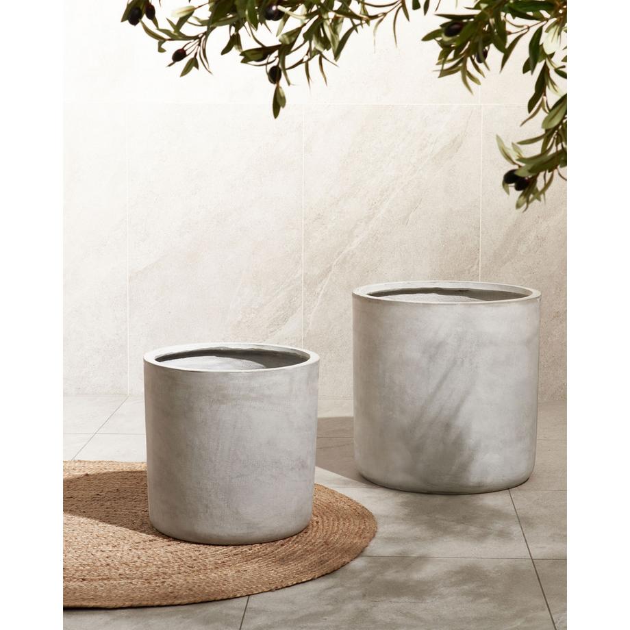 Beliani Vaso per piante en Fibra d'argilla Classico MESSENE  