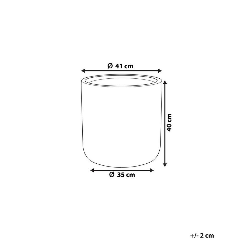 Beliani Vaso per piante en Fibra d'argilla Classico MESSENE  