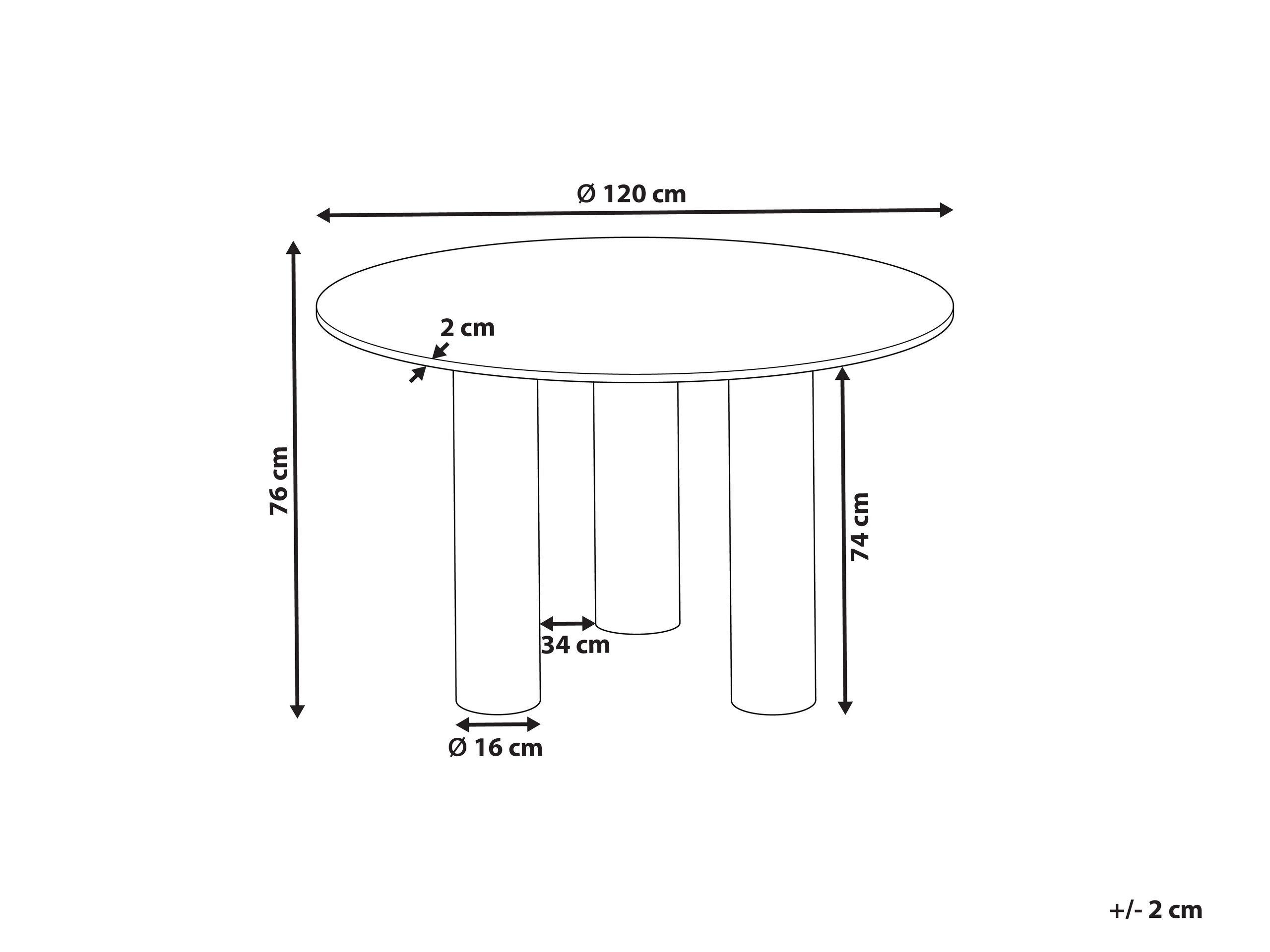 Beliani Table de repas en MDF Rustique ORIN  