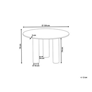 Beliani Table de repas en MDF Rustique ORIN  