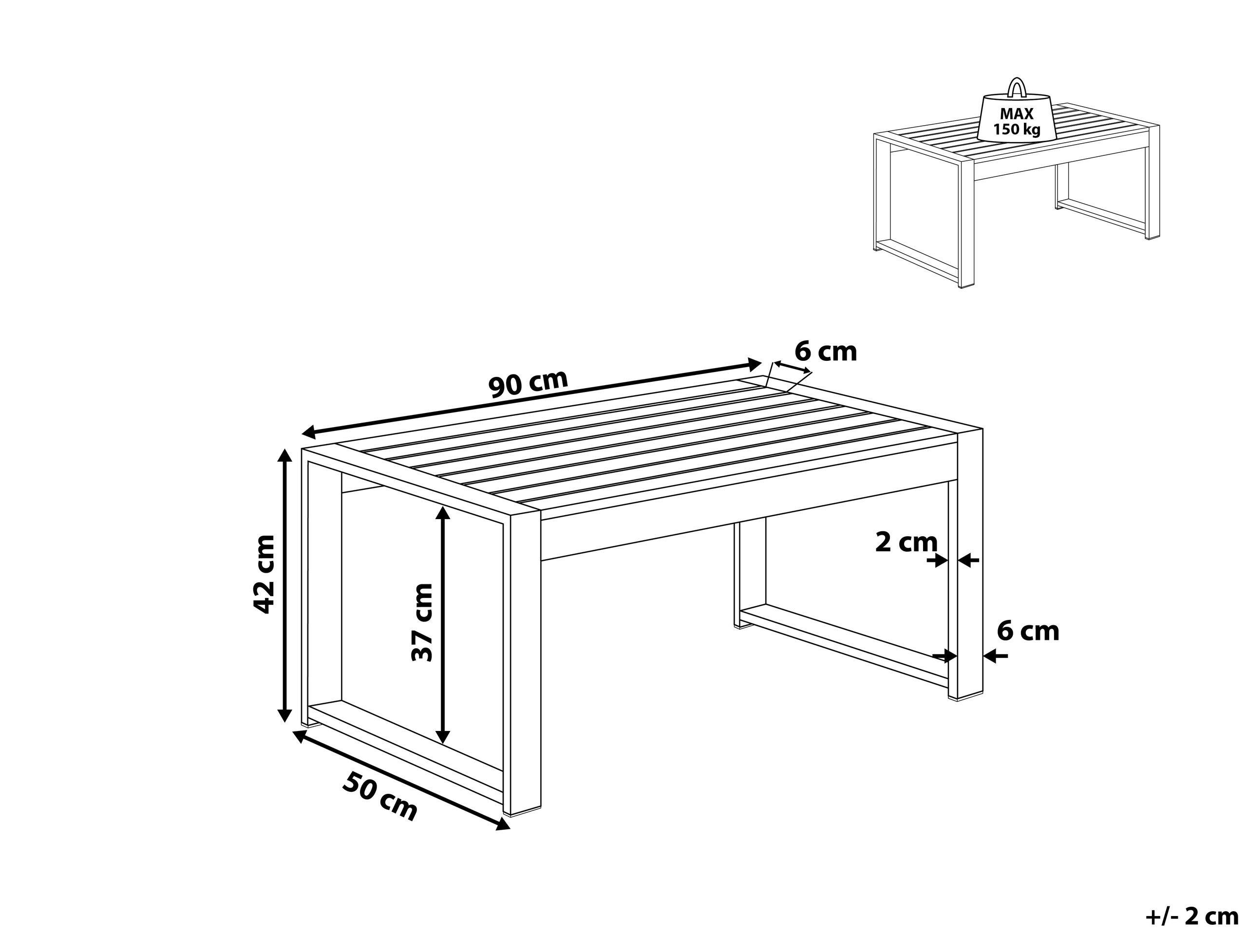 Beliani Couchtisch aus Aluminium SALERNO  