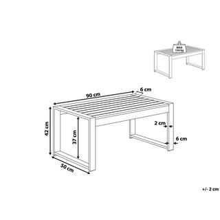 Beliani Table basse en Aluminium SALERNO  