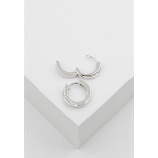 MUAU Schmuck  Créole en or blanc 750 diamant 0,14ct. 14mm 