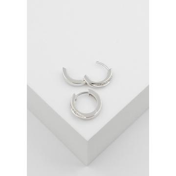 Creolen Weissgold 750 Diamant 0.14ct. 14mm