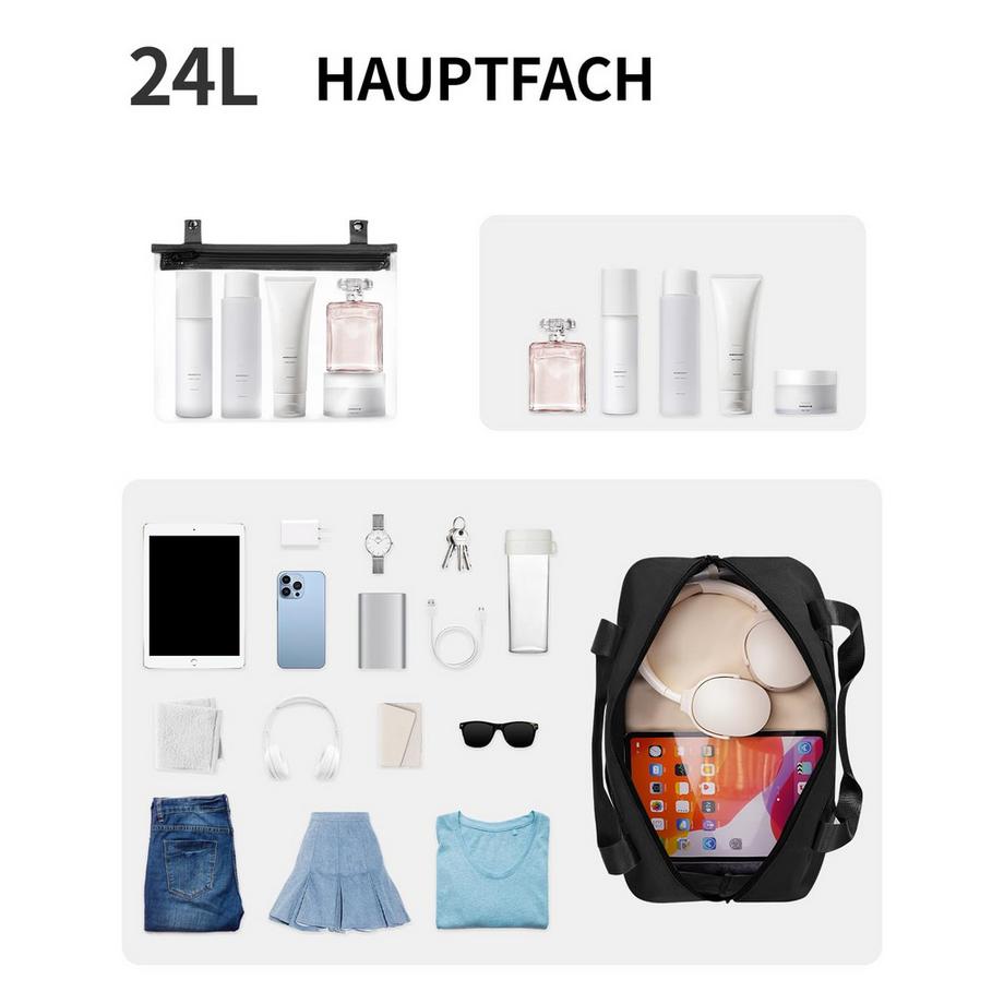 Only-bags.store Sac de Voyage Pliable avec Sac Humide Amovible  