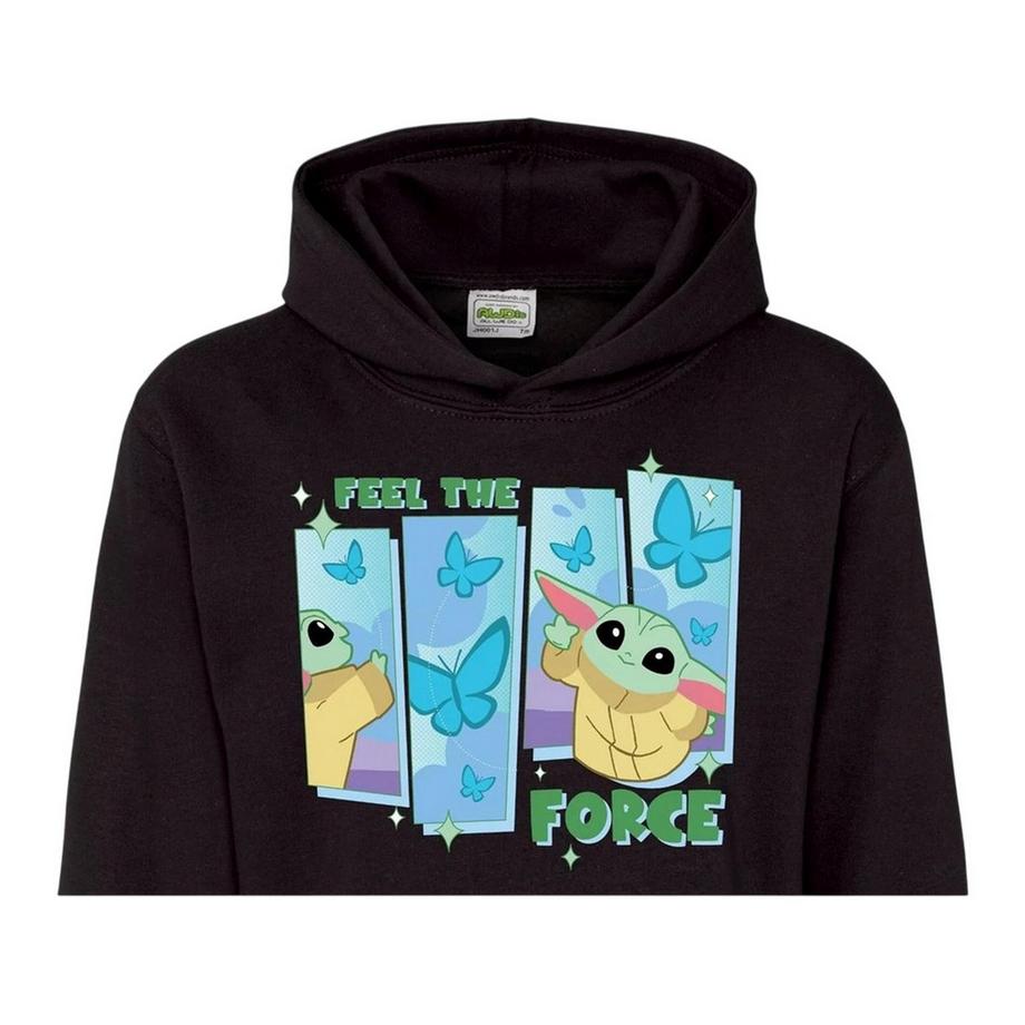 STAR WARS  Feel The Force Felpa Con Cappuccio Grogu Misto Cotone 