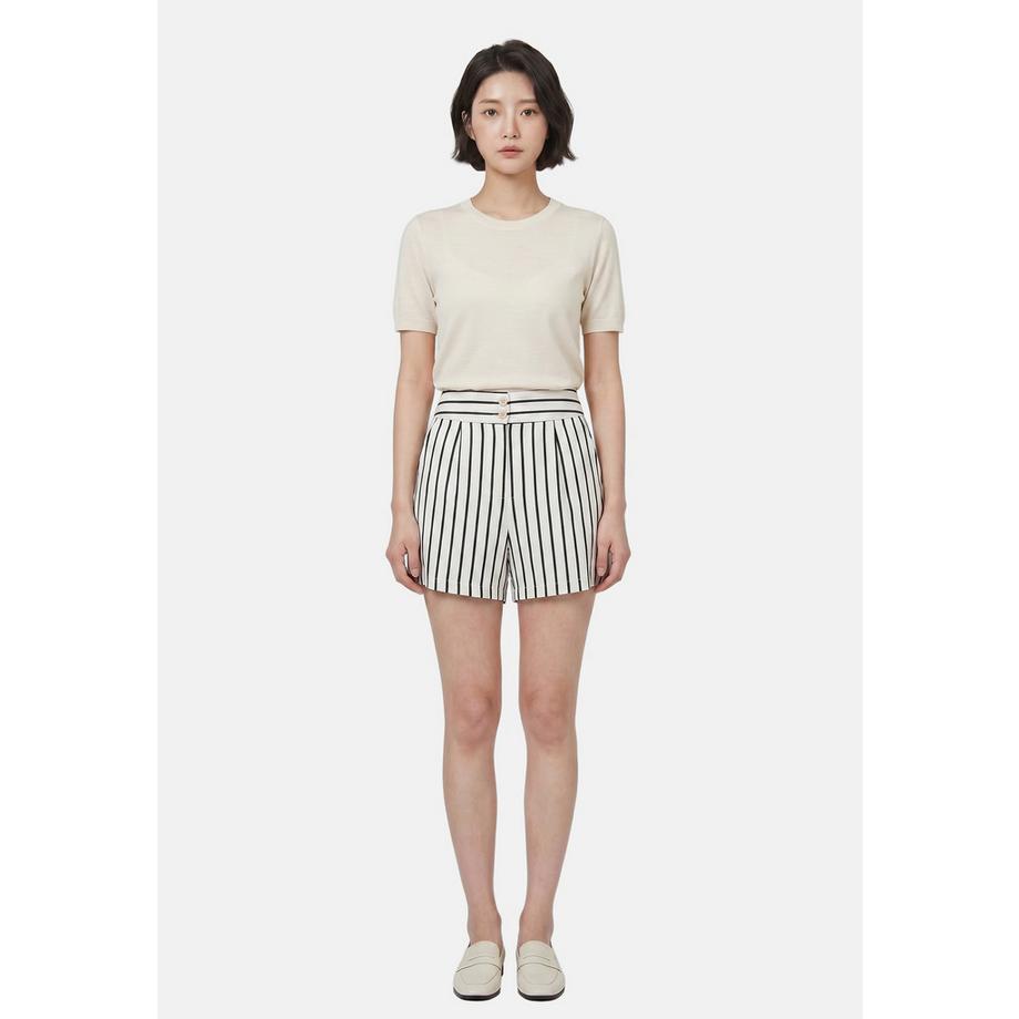 Roberta Rossi Gestreifte Shorts mit Hoher Taille  