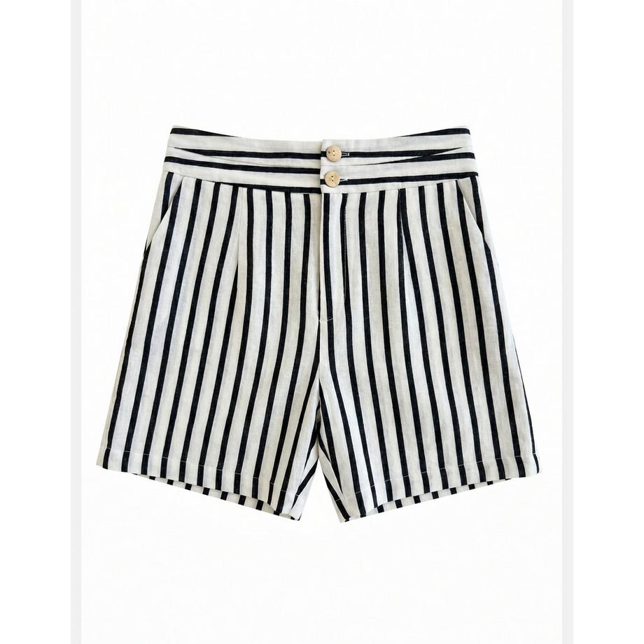 Roberta Rossi Gestreifte Shorts mit Hoher Taille  