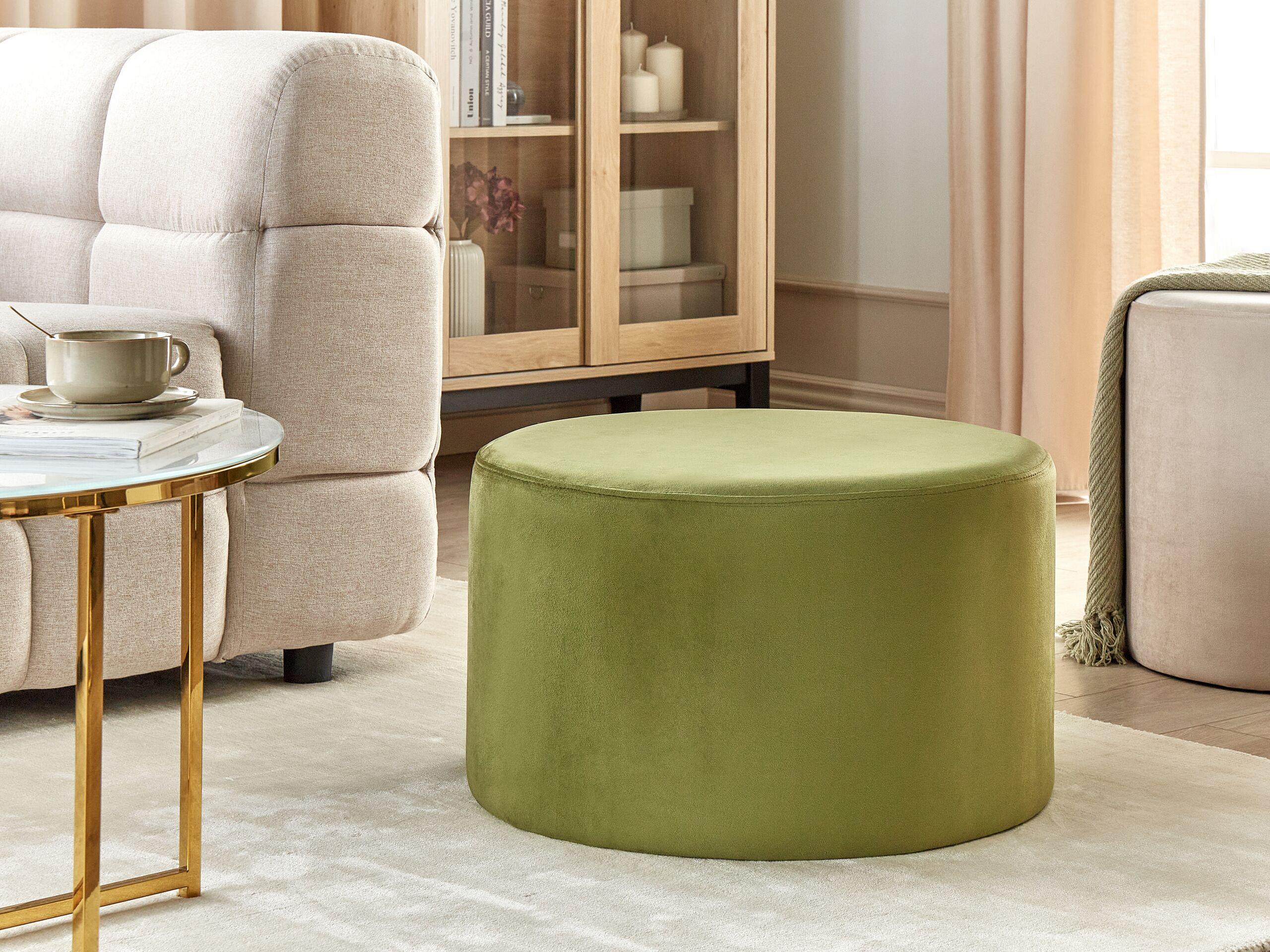 Beliani Pouf en Velours Glamour MILLEN  