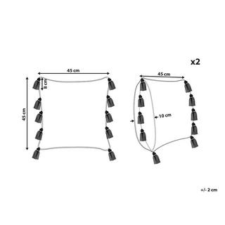 Beliani Kissen 2er Set aus Baumwolle Boho BOUVARDIA  