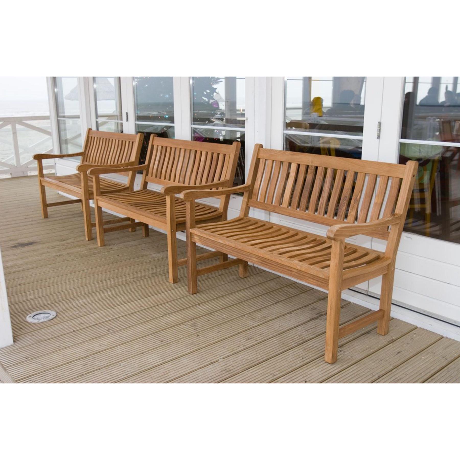 mutoni Panca da giardino Comfort teak naturale 123  