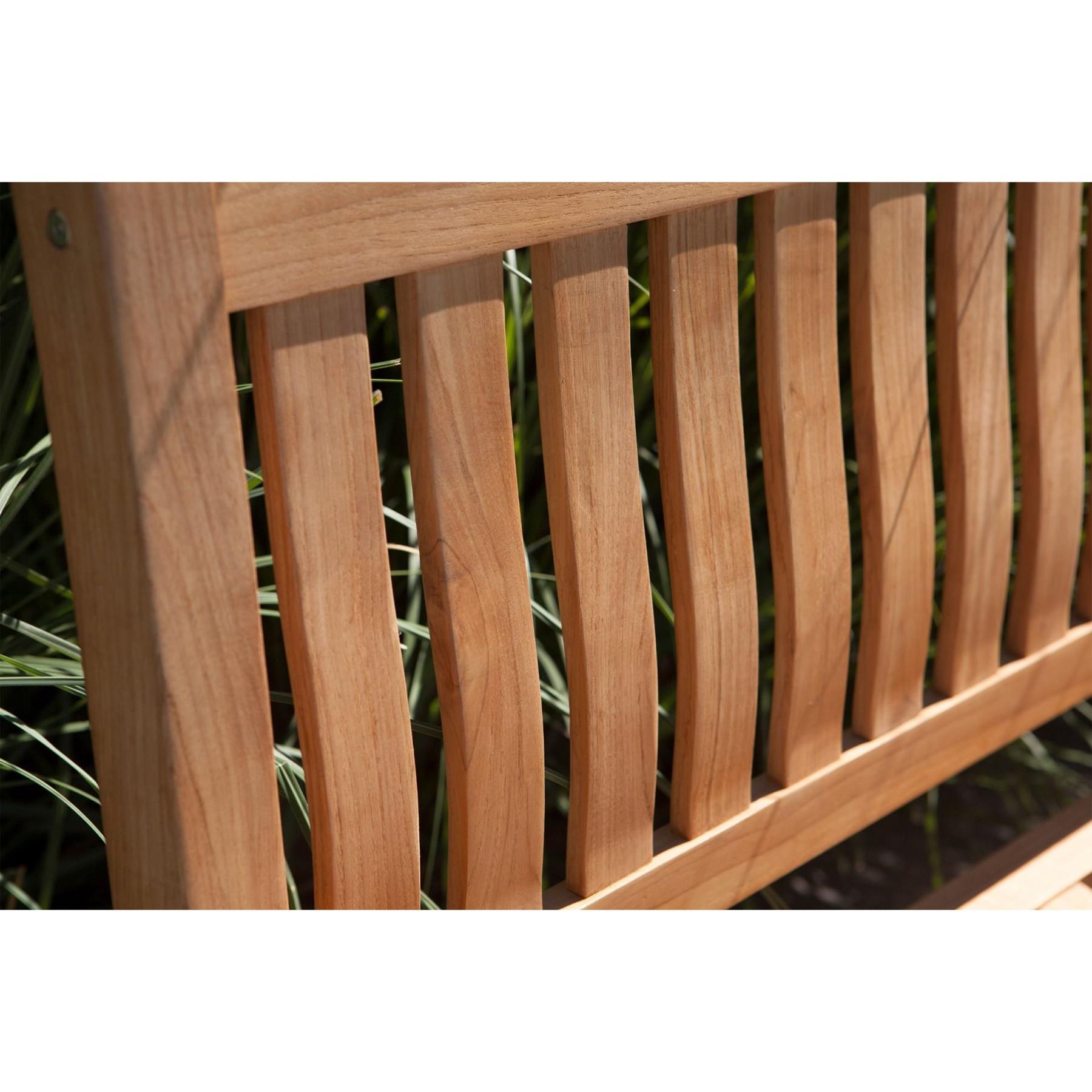 mutoni Panca da giardino Comfort teak naturale 123  