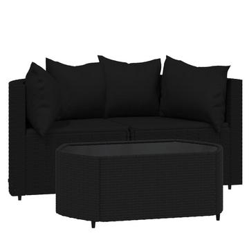 Garten lounge set poly-rattan