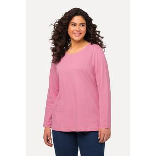 Ulla Popken  Shirt, Slim, Rundhalsausschnitt, Langarm 