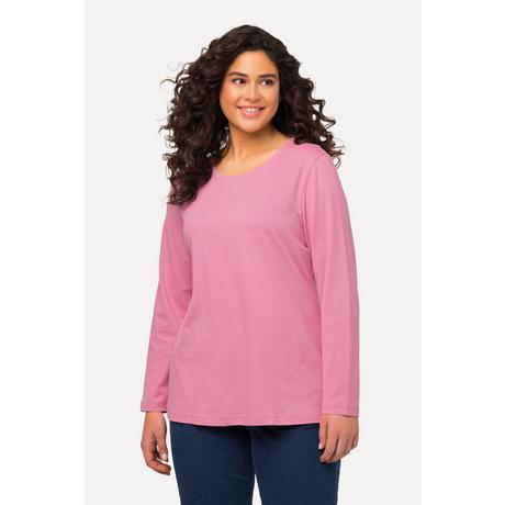 Ulla Popken  Shirt, Slim, Rundhalsausschnitt, Langarm 