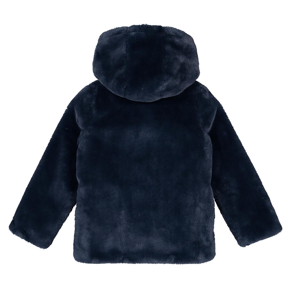 La Redoute Collections  Manteau à capuche en fourrure d'imitation 