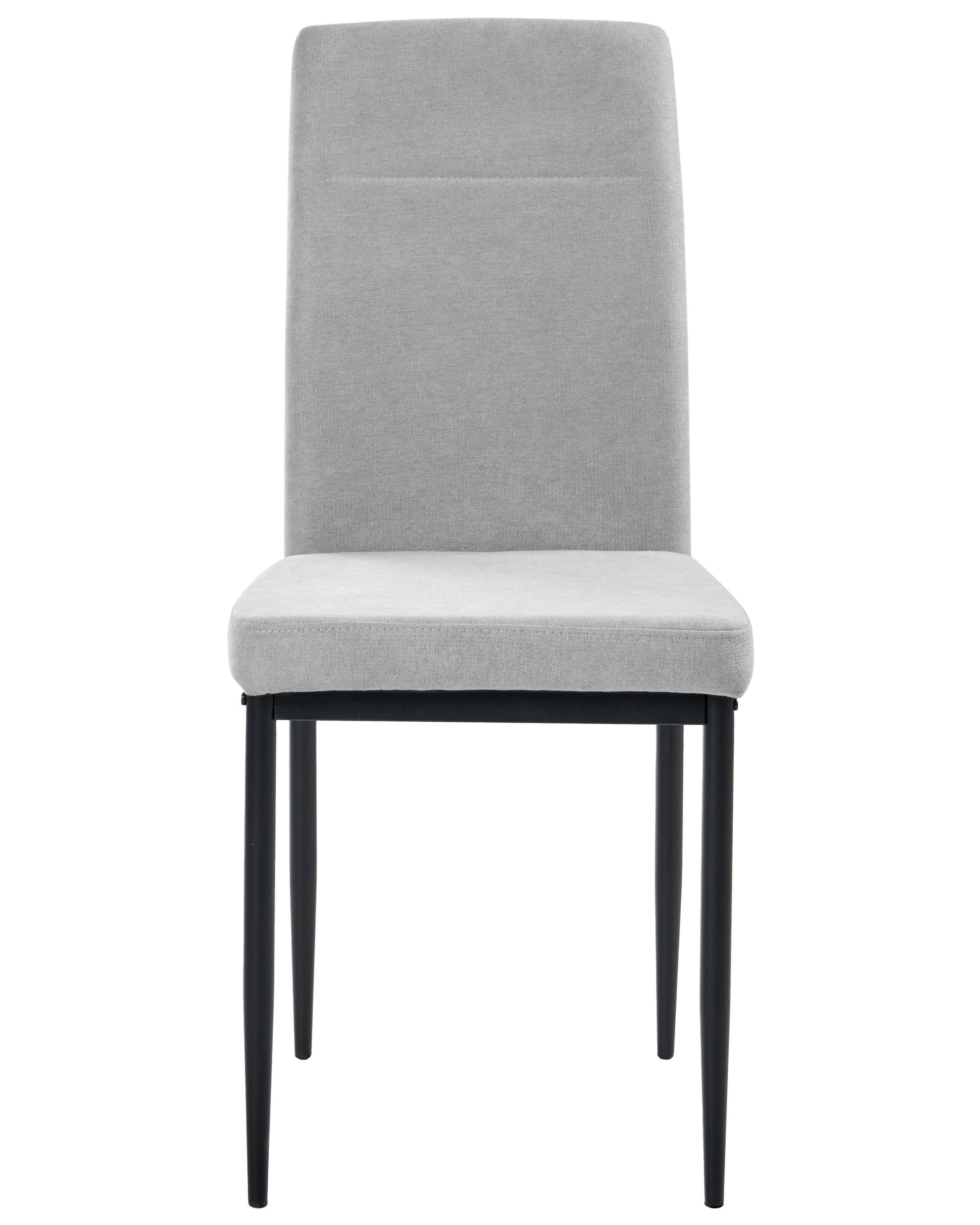 Beliani Set di 4 sedie da pranzo en Tessuto Moderno RINER  