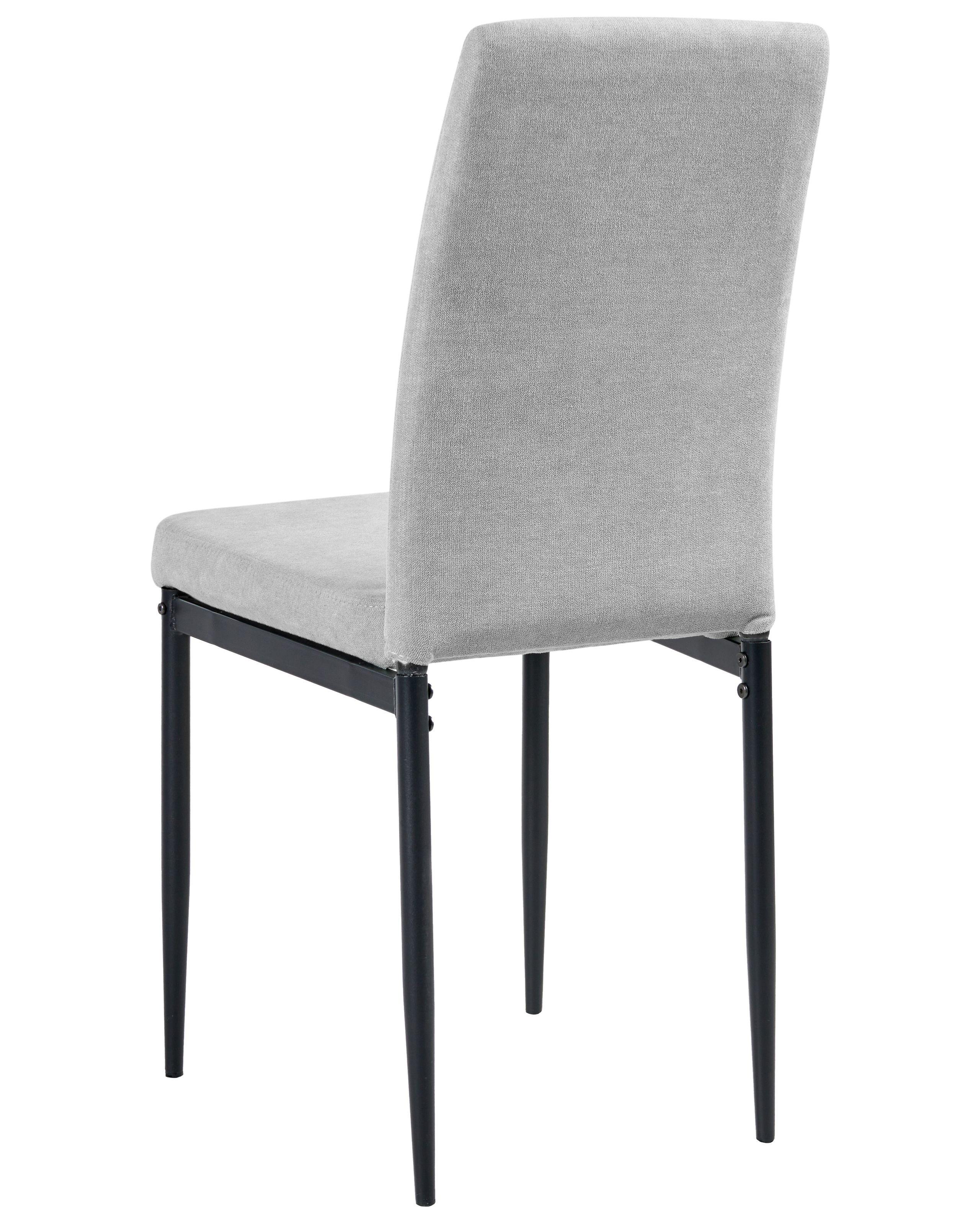 Beliani Set di 4 sedie da pranzo en Tessuto Moderno RINER  