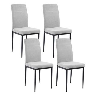 Beliani Set di 4 sedie da pranzo en Tessuto Moderno RINER  