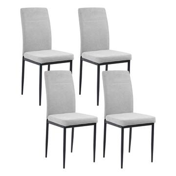 Lot de 4 chaises de salle à manger en Tissu Moderne RINER
