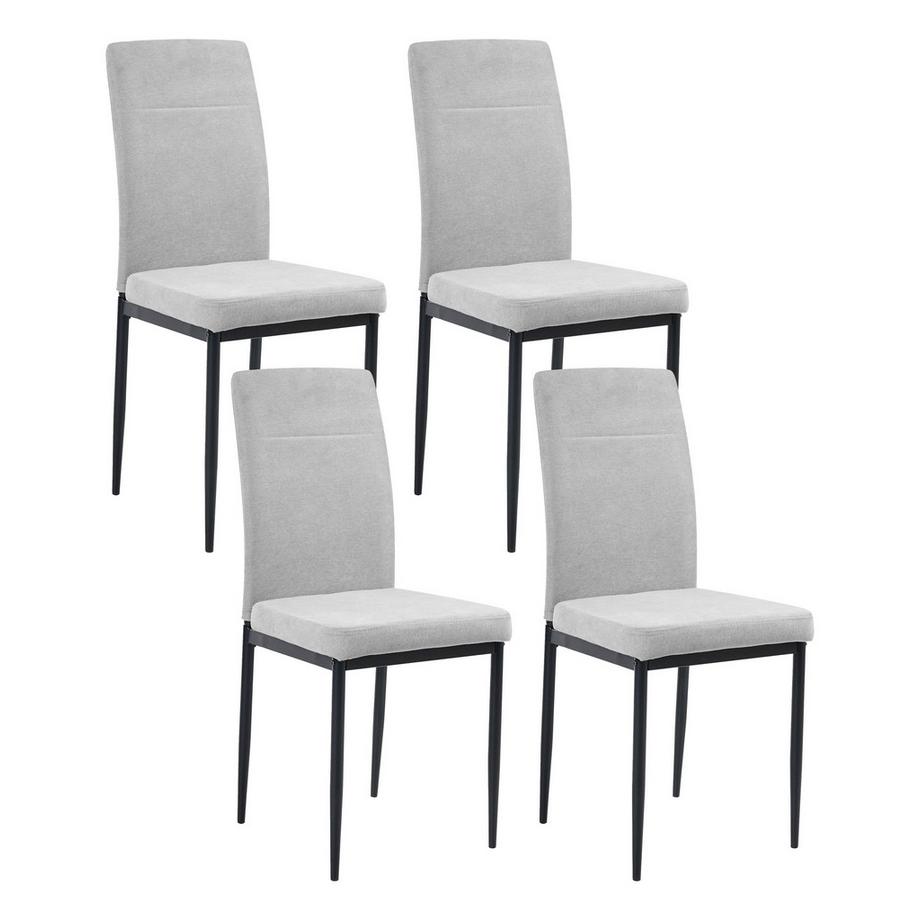 Set di 4 sedie da pranzo en Tessuto Moderno RINER