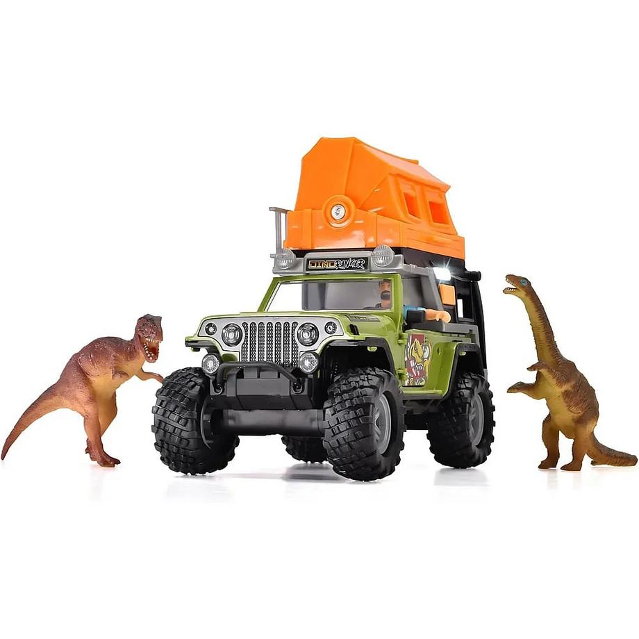 Dickie  Jeep Geländewagen mit Ranger & Dinosaurier 