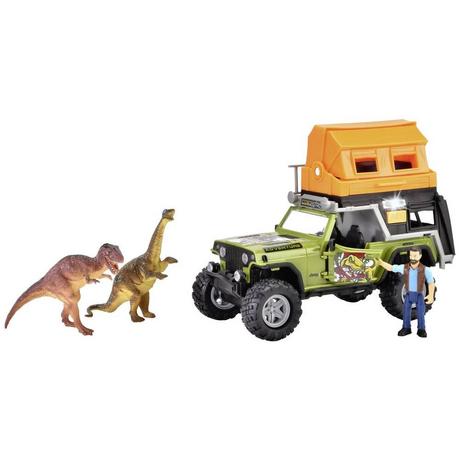 Dickie  Jeep Geländewagen mit Ranger & Dinosaurier 