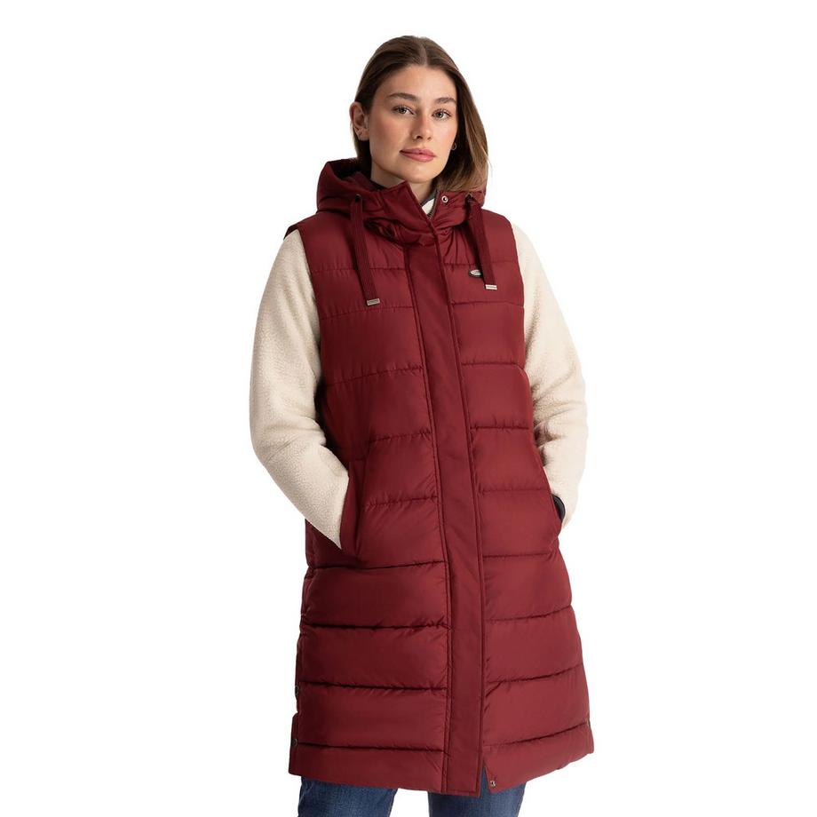 Trespass Leona Gilet Lungo Imbottito con Cappuccio  