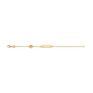 MUAU Schmuck  ID-Bracelet Panzer Gelbgold 750, 1.4mm, 14cm 