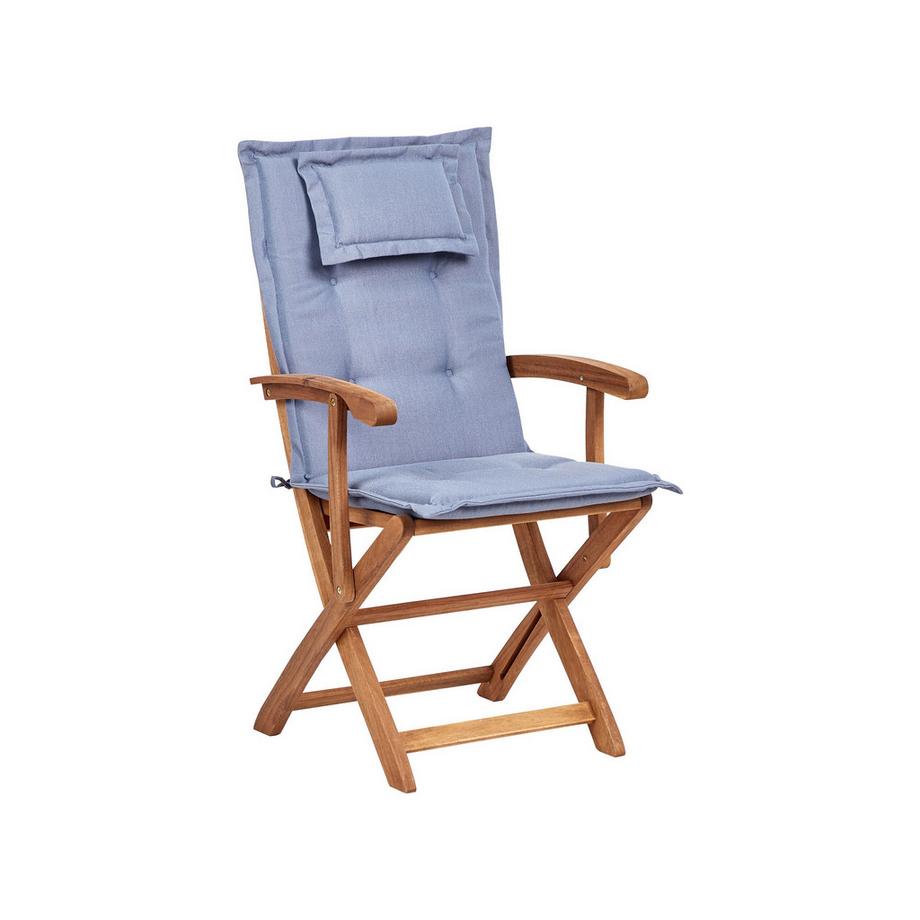 Beliani Gartentisch mit Stühlen aus Akazienholz Rustikal MAUI II  