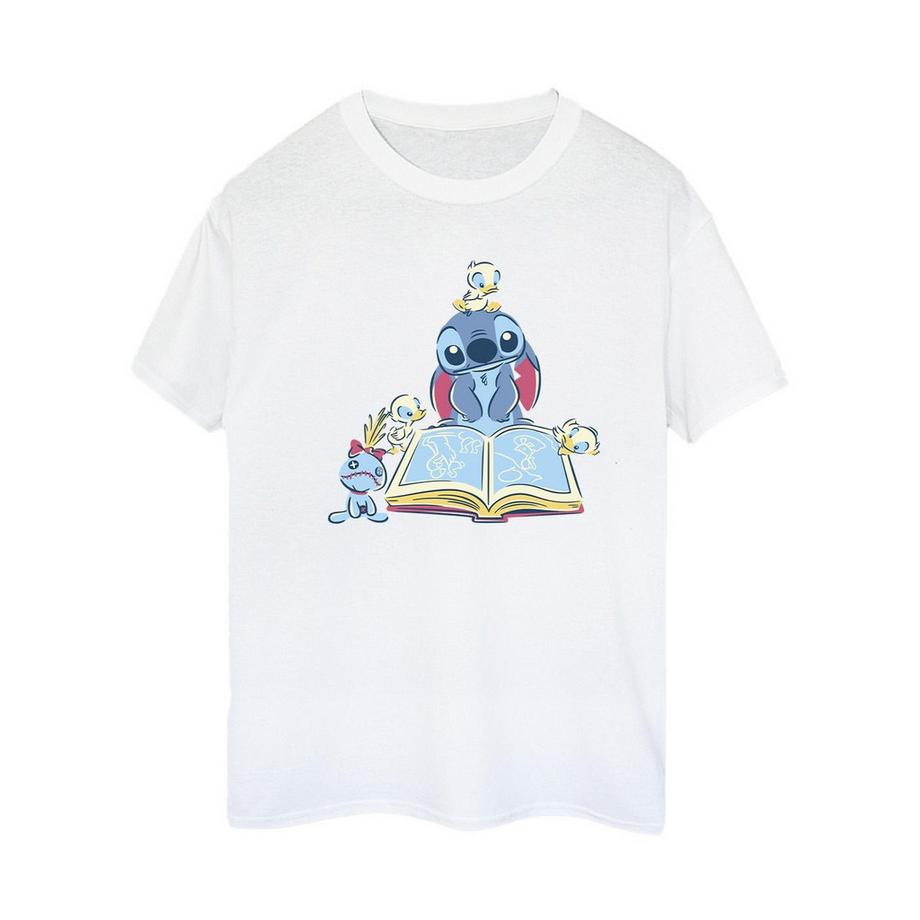 Disney Stitch Reading A Book T-Shirt  