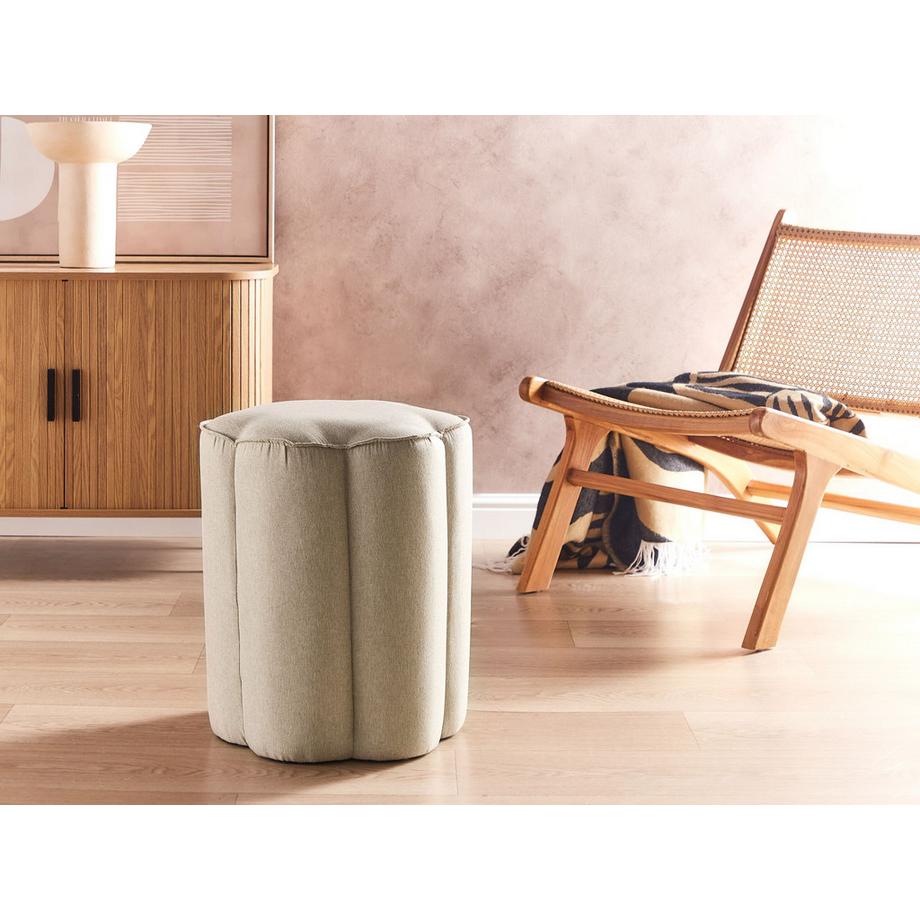 Beliani Pouf en Lin synthétique Moderne TAPPEN  