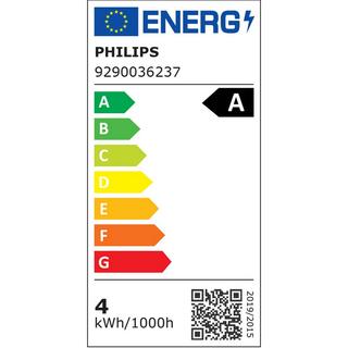 PHILIPS Pack de 2 LED E27 Normal 4W (60W) Dépoli 840lm 2700K Classe énergétique A  