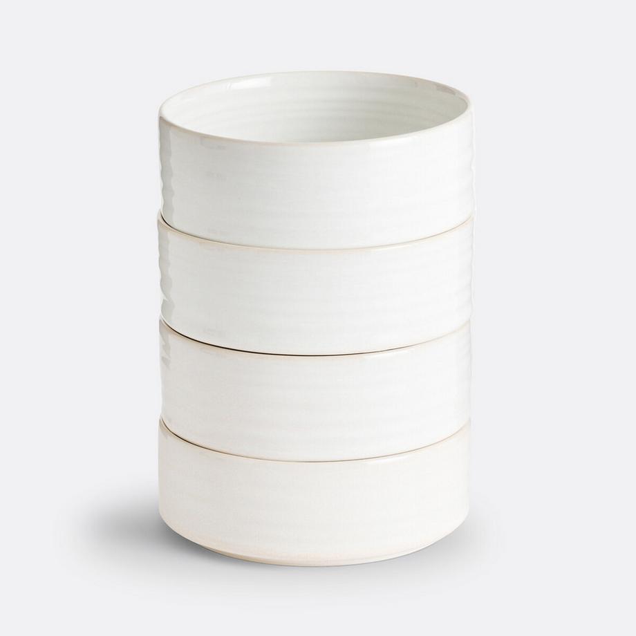 La Redoute Intérieurs Lot de 4 petits bols en grès émail réactif  